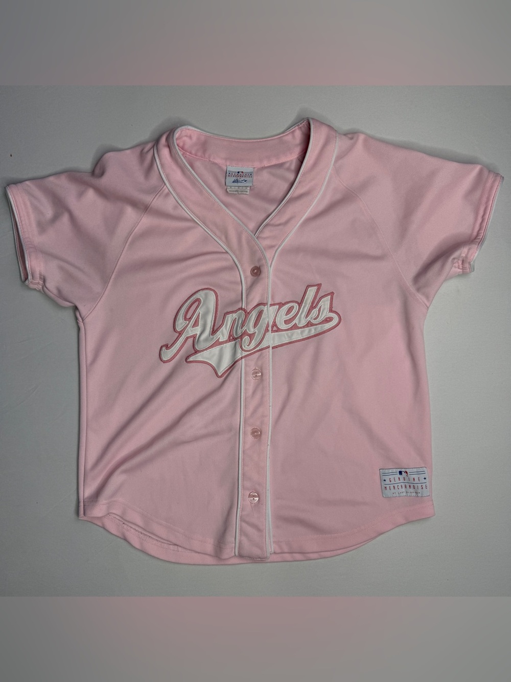 Genuine Merchandise by Lady Slugger Pink Los Angeles Angels MLB Jersey Size M